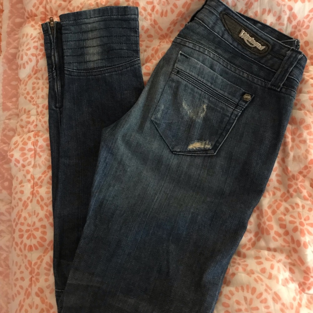 Vintage1 Serena moto jean in color : speed